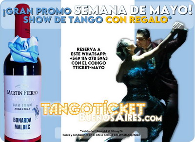 Promoción Semana de Mayo para Argentinos Entradas Show de Tango en Buenos Aires