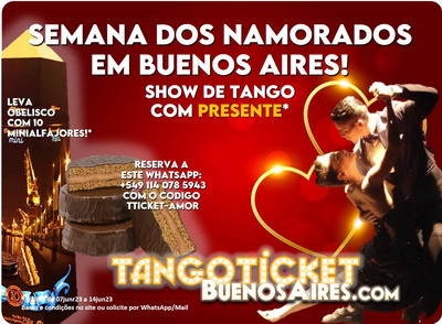 Semana dos Namorados ingressos para show de Tango em Buenos Aires com regalo de alfajor